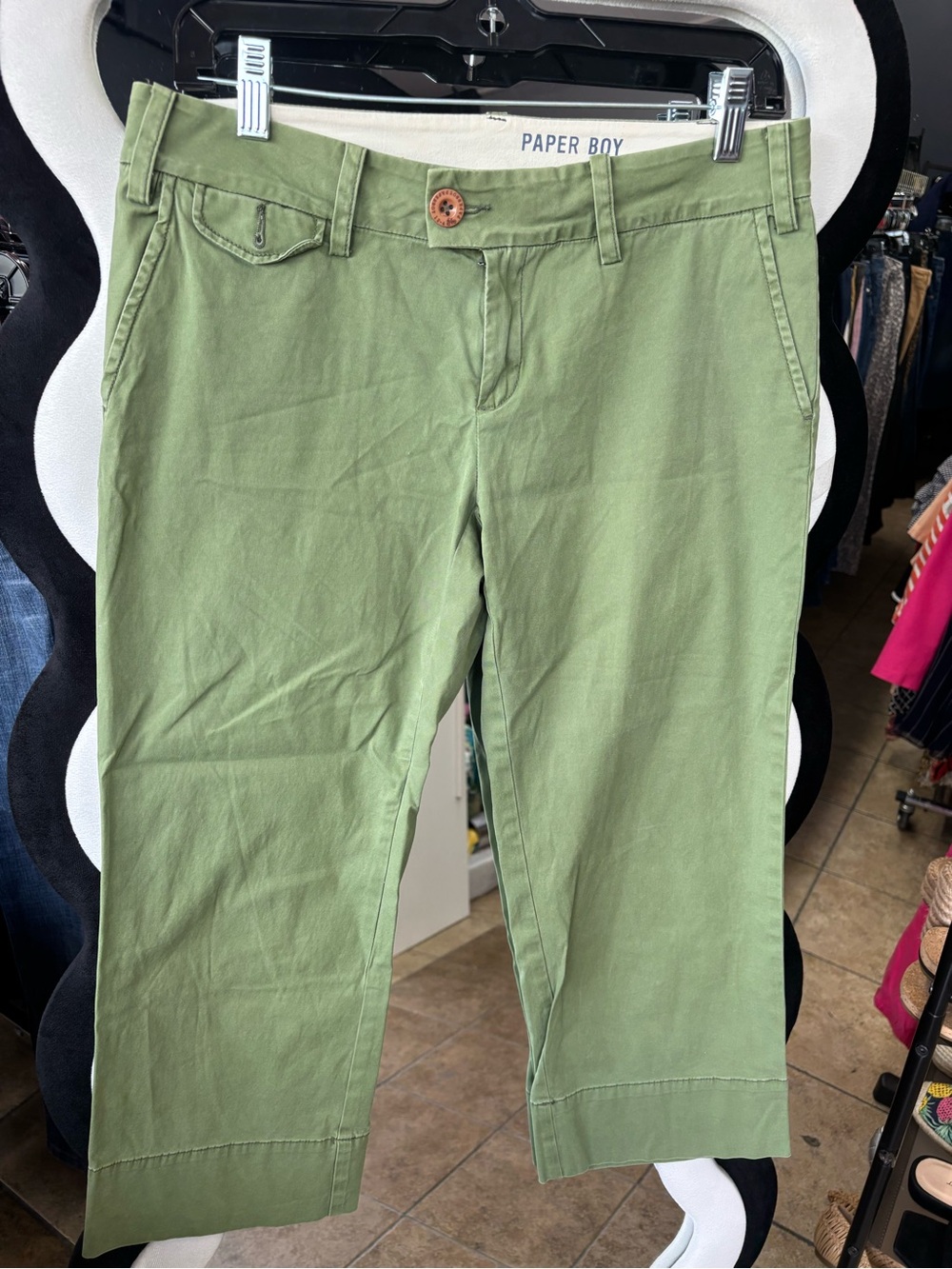 Paper Boy Olive Green Capris for Women’s